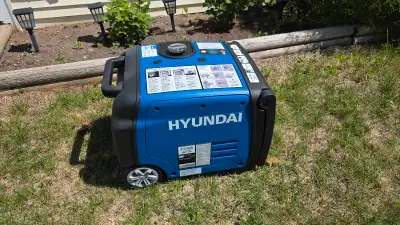 This portable generator features a quiet-running 212cc gas engine, dual-level inverter protection, f...