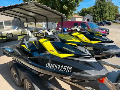 2012 and a 2013 rxpx seadoo 260 supercharged plus trailer. Machines tuned and run 75mph great clean...