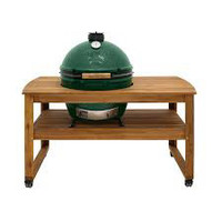 Large Big Green Egg in Acacia table 