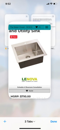 LeNova stainless sink 