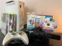 Xbox 360 bundle games Kinect cables and controller