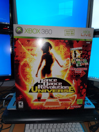 Xbox360 dance dance revolution with dance mat CIB