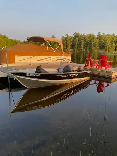 2013 Lund 14' Very good condition, low hours with a 20HP Yamaha 4 stroke electric start. Asking $8,5...