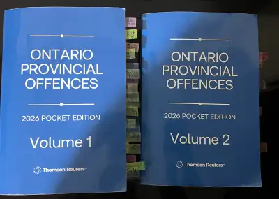 Ontario Provincial Offences 2026 Pocket Edition Volumes 1 & 2, View more