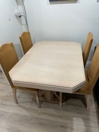Dining table with six chairs and Cabinet 