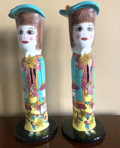 Pair of Bella Casa Susan Paley By Ganz "Ellen" Vases Candlestick, View more