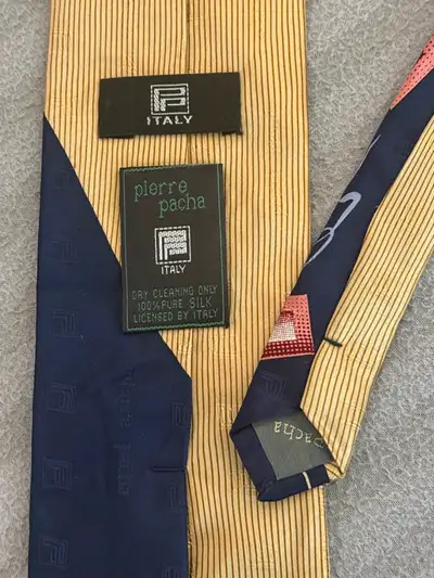 New Pierre Pacha Italy 100% Pure Silk Tie, View more
