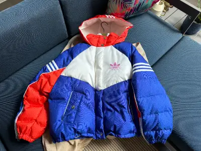 Gucci x Adidas Down Jacket Blue/White/Orange Size 42, View more