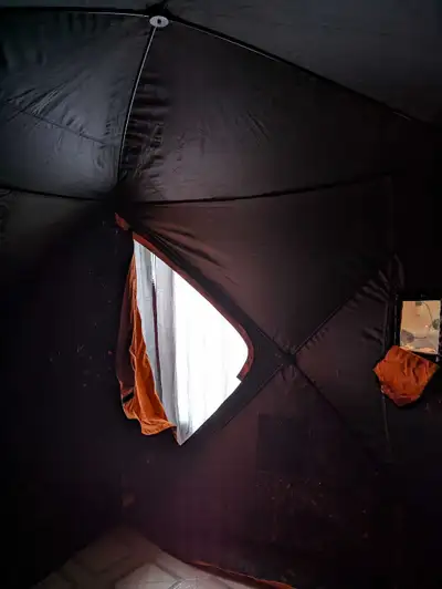 Hub style ice fishing tent, View more