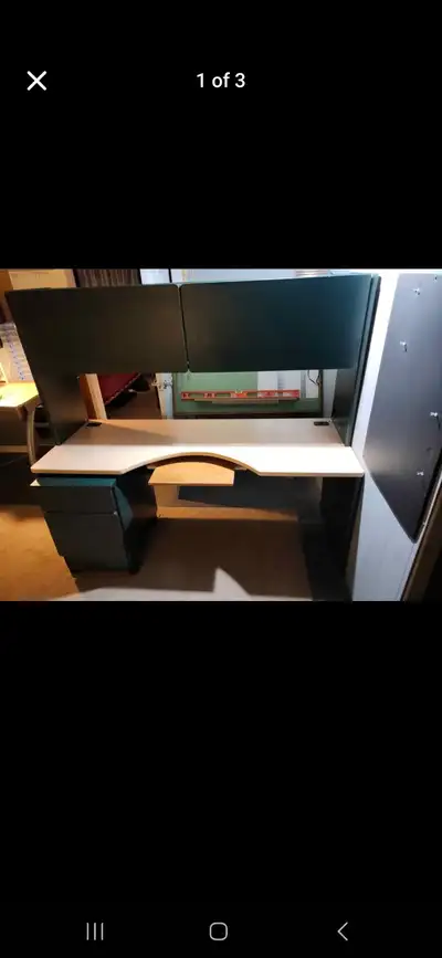 Computer office desk, hutch and drawers, View more
