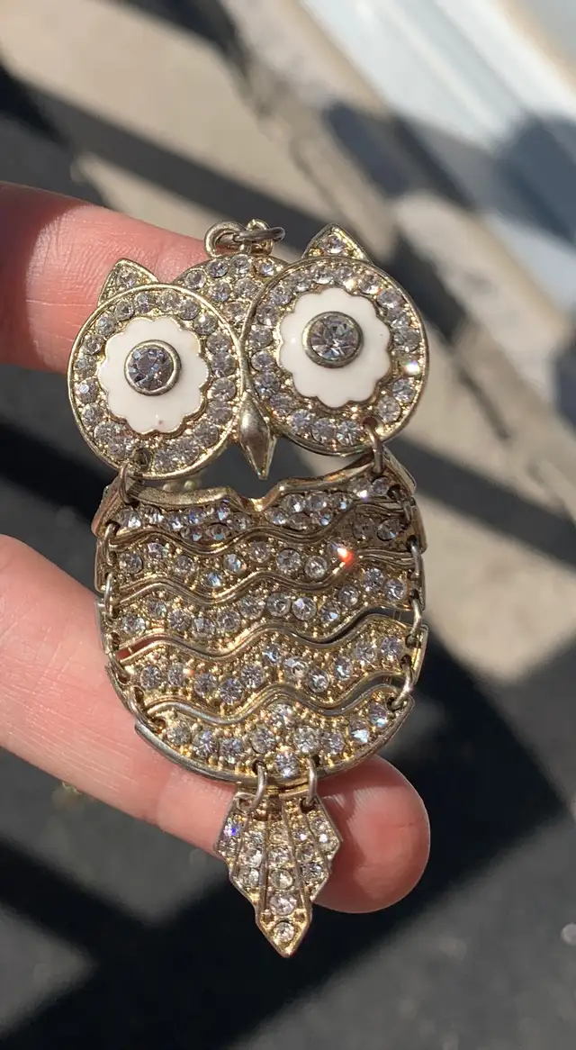 Sterling Silver OWL Necklace 63373409663747121