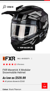 FXR Heated Racing Helmet -  New Condition