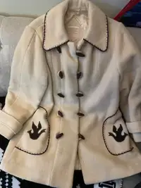 Vintage Hudson Bay Company Peace Dove Wool Coat-OBO