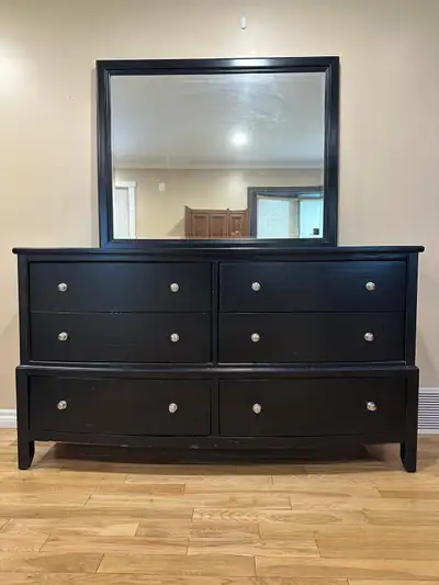 Raymour & Flanigan Long Dresser with Mirror (CAN DELIVER), View more