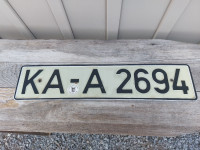 European vintage license plate