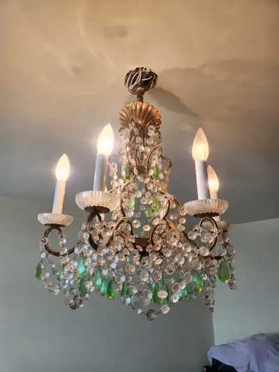 Vintage Chandelier Light Italian 1960s - 1970s Ceiling Light, View more