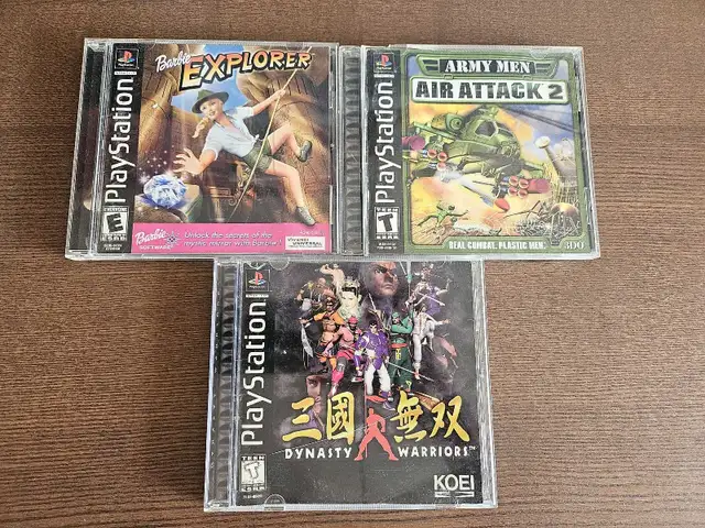 PS1 Games: Barbie Explorer, Army Men, Dynasty Warriors
