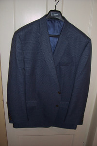 NEW Chaps mens sport jacket coat blue grey soft pattern 52 long