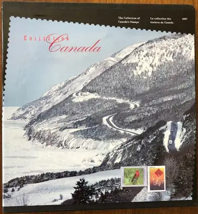 The annual collection includes the album with description of all stamps issued in the year, a hingel...