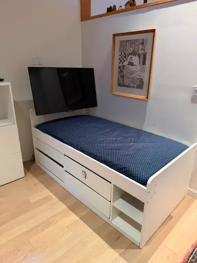 This is a Ikea Child's bed clean.
