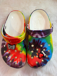 I❤️ Gaming Tie Dye Crocs size Junior 3 (8.5)