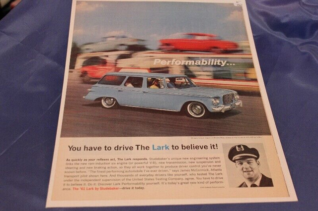1961 Studebaker Lark Wagon Original Ad in Arts & Collectibles in Calgary