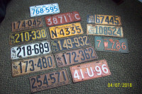 OLD LICENSE PLATES  - WILL   BUY OR TRADE