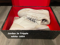 Men’s Jordan 3s Tripple white 