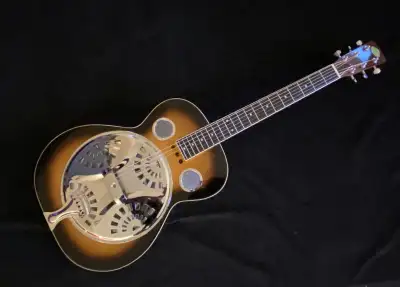 Regal RD-40 Roundneck Resonator Guitar Sunburst Made In Japan, View more