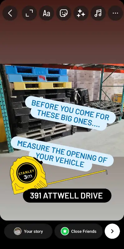 WE SELL TO THE PUBLIC wood or plastic pallets / skids in stock, View more