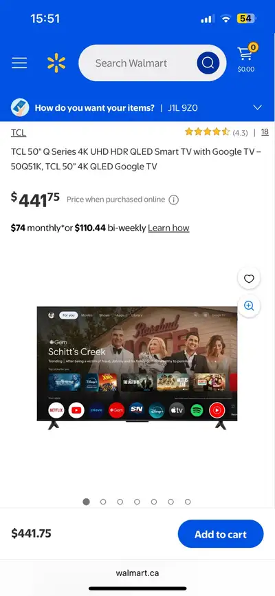 TV TCL 50 pouces , View more