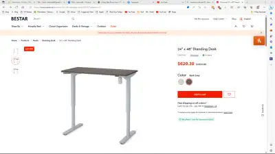 New 30x60 Bestar Power Desk, View more