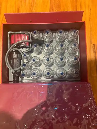 GLASS CUPPING KIT (muti-sized cups, suction tool), View more