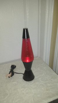 unique treasures house,  red lava lamp