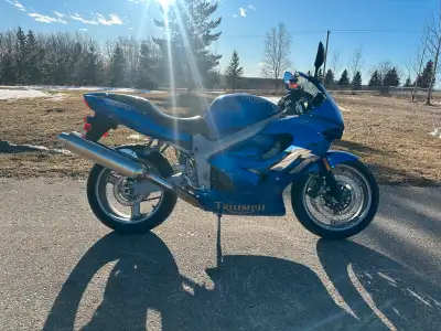 Get ready to hit the road with this 2001 Triumph TT600, a sleek and sporty motorcycle perfect for an...