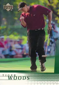 Tiger Woods lot de 6 cartes de golf