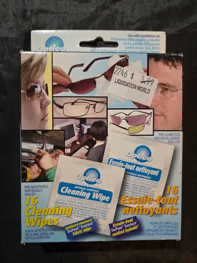 Free cleaning wipes for Glasses, View more
