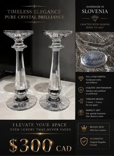 Rogaska Candlesticks, View more