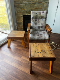 Chair and tables