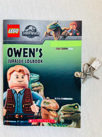 LEGO: OWEN'S JURASSIC LOGBOOK with padlock & 2 keys, $10