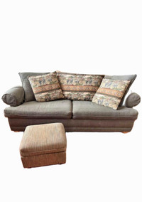 FREE DELIVERY Comfy 3 Seater Sofa / Couch with FREE Ottoman