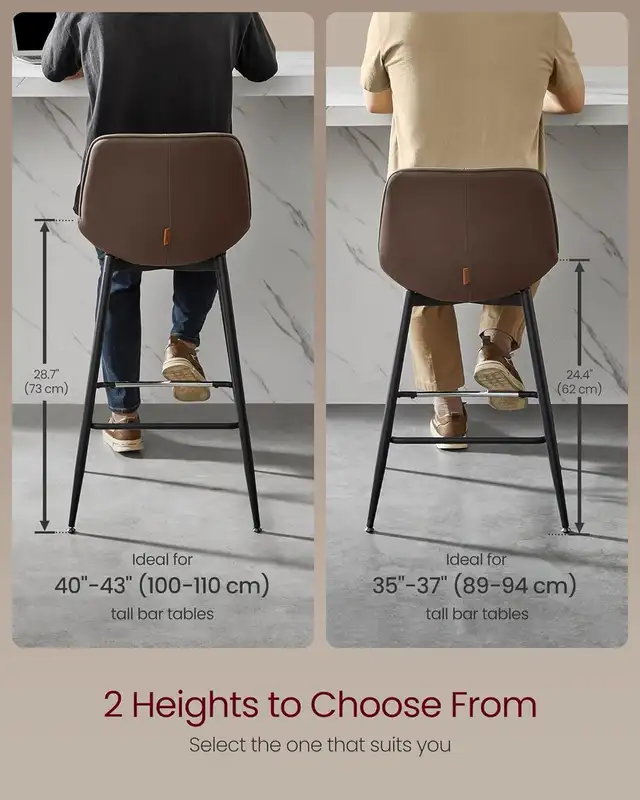 Bar Height Bar Stools with Back, Ergonomic Backrest, Synthetic L in Chairs & Recliners in Markham / York Region - Image 5