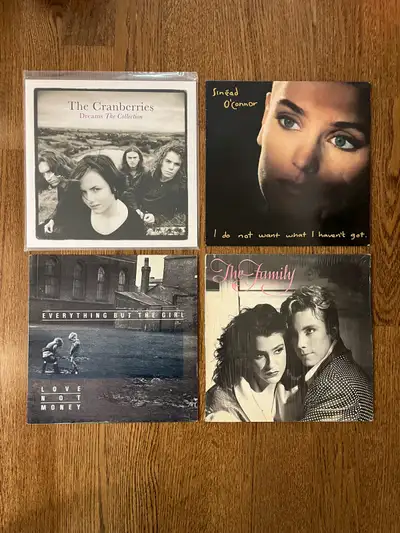 Set 34:80s: Sinead, Cranberries, EBTG vinyl records, View more