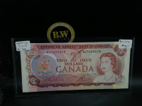 1974 Canada $2 modified tint "2" sequential bc-47a Banknote!!!!!