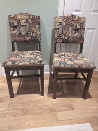 Vintage 1950s upholstered chairs