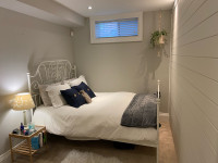 IKEA LEIRVIK BED (Queen frame + mattress)