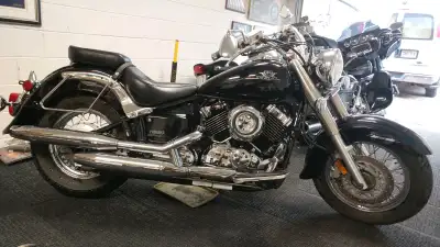 A 2001 Yamaha Classic V-Star, a timeless cruiser in excellent condition with low mileage. Featuring...