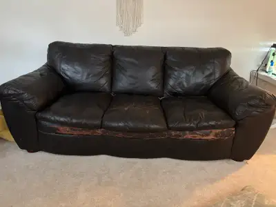 leather couch and love seat, View more