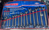 New Westward 18 Piece Metric Combination Wrench Sets 7-24 mm