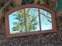 Antique Pine Window Frame with new Mirror